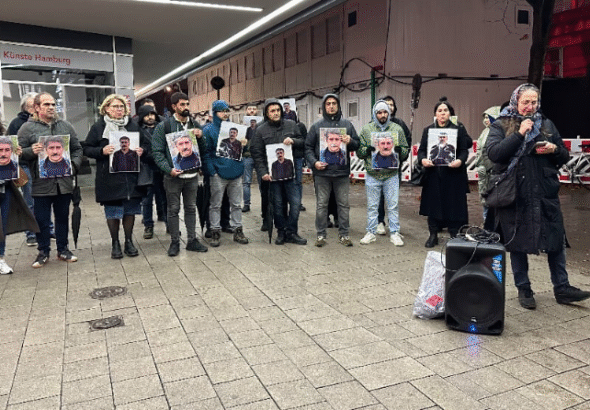Hamburg’da Aziz Kürek’in tutuklanması protesto edildi