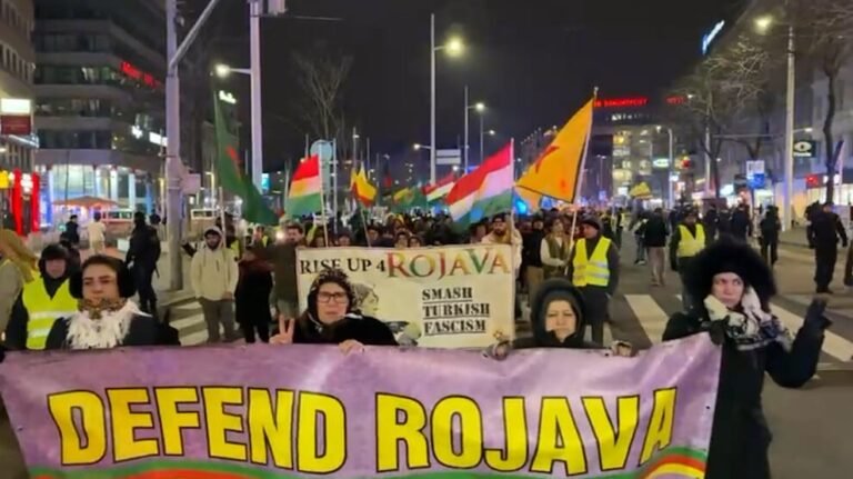Viyana’da Rojava ile dayanışma yürüyüşü gerçekleştirild