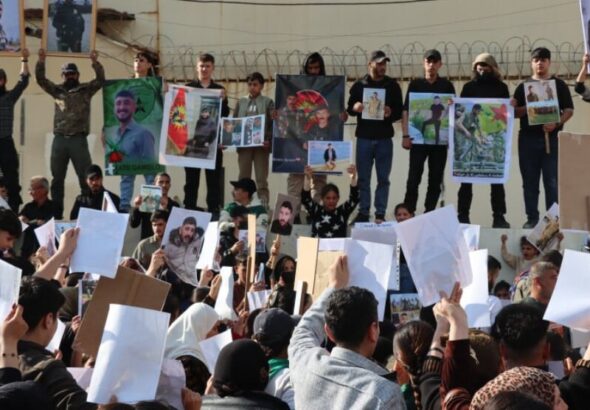 Qamişlo’da esirler için eylem